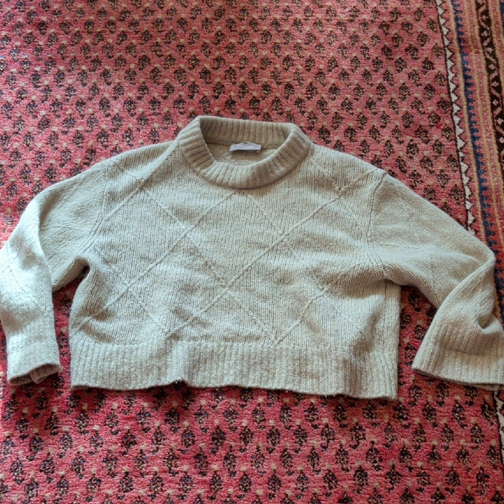 Everlane Mint Green Wool, Cotton, And Alpaca Sweater